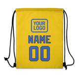 Custom Gold Sky Blue Drawstring Bag