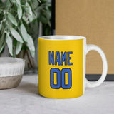 Custom Gold Sky Blue Mug