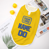 Custom Gold Sky Blue Pet Vest