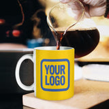 Custom Gold Sky Blue Mug