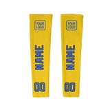 Custom Gold Sky Blue Arm Sleeve