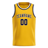 Custom Gold & Navy Colors Design Sports Basketball Jersey