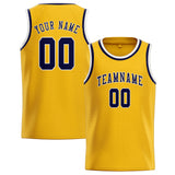 Custom Gold & Navy Colors Design Sports Basketball Jersey