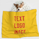 Custom Gold Orange Red Pet Blanket