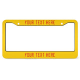 Custom Gold Orange Red License Plate Frame