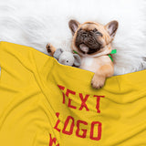 Custom Gold Orange Red Pet Blanket