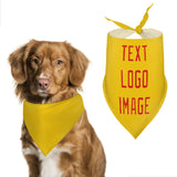 Custom Gold Orange Red Pet Scarf
