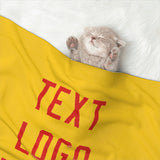 Custom Gold Orange Red Pet Blanket