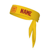 Custom Gold Coral Red Headband