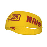 Custom Gold Coral Red Sports headband