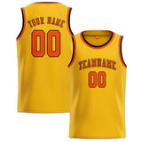 Custom Gold & Orange Red Colors Design Sports Basketball Jersey