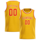 Custom Gold & Orange Red Colors Design Sports Basketball Jersey