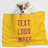 Custom Gold Pink Pet Blanket