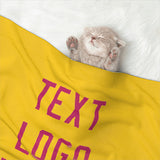 Custom Gold Pink Pet Blanket
