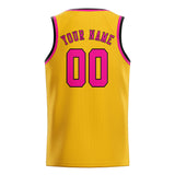 Custom Gold & Pink Colors Design Sports Basketball Jersey