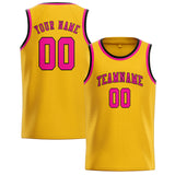 Custom Gold & Pink Colors Design Sports Basketball Jersey