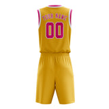 Custom Gold Pink Basketball Set