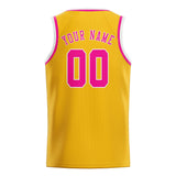Custom Gold & Pink Colors Design Sports Basketball Jersey
