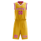 Custom Gold Pink Basketball Set
