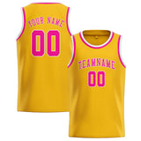 Custom Gold & Pink Colors Design Sports Basketball Jersey
