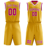 Custom Gold Pink Basketball Set