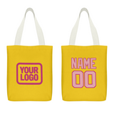Custom Gold Light Pink Canvas Tote Bag