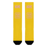 Custom Gold Light Pink Knee-High Sock