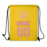 Custom Gold Light Pink Drawstring Bag