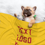 Custom Gold Red Pet Blanket