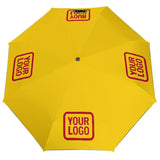 Custom Gold Red Automatic Umbrella