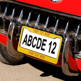 Custom Gold Red License Plate Frame