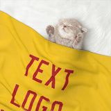 Custom Gold Red Pet Blanket