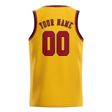 Custom Gold & Red Colors Design Sports Basketball Jersey