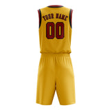 Custom Gold Red Basketball Set