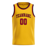 Custom Gold & Red Colors Design Sports Basketball Jersey