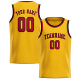 Custom Gold & Red Colors Design Sports Basketball Jersey