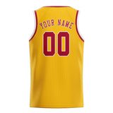 Custom Gold & Red Colors Design Sports Basketball Jersey
