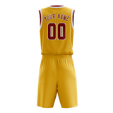 Custom Gold Red Basketball Set