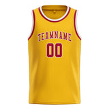 Custom Gold & Red Colors Design Sports Basketball Jersey