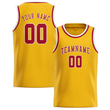 Custom Gold & Red Colors Design Sports Basketball Jersey