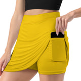 Custom Gold Crimson Red A-Line Skort