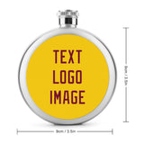 Custom Gold Crimson Red Hip Flask