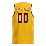 Custom Gold & Crimson Red Colors Design Sports Basketball Jersey