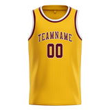 Custom Gold & Crimson Red Colors Design Sports Basketball Jersey