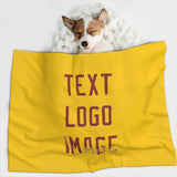 Custom Gold Coral Red Pet Blanket