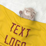 Custom Gold Coral Red Pet Blanket