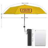 Custom Gold Coral Red Automatic Umbrella