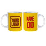 Custom Gold Orange Red Mug