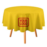 Custom Gold Orange Red Round Table Cloth