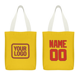 Custom Gold Orange Red Canvas Tote Bag